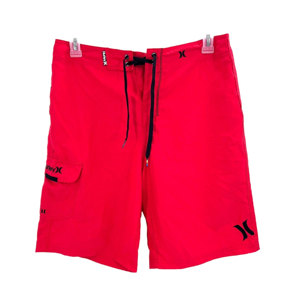 Hurley Red Bathing Suit Board Shorts
